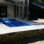 Outdoor pool with cover