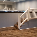 Interior staircase and flooring