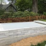 Outdoor pool with cover
