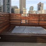 Rooftop pool install