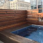 Rooftop pool install